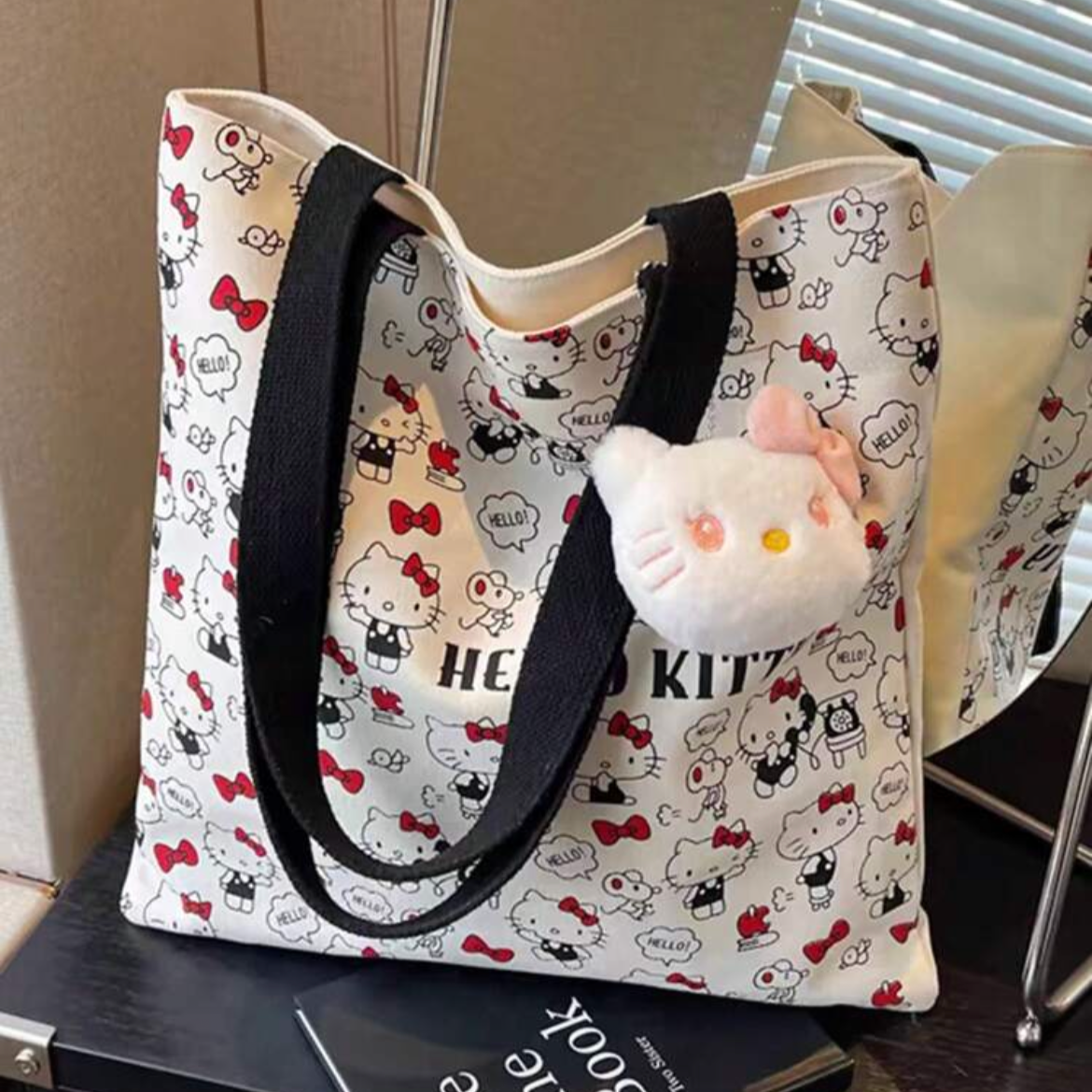 Hello kitty Tote bags with Charm