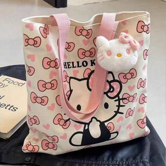 Hello kitty Tote bags with Charm