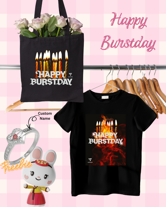 Seventeen Happy Burstday Set 🎂✨ — Tee, Tote & Gift Ring!