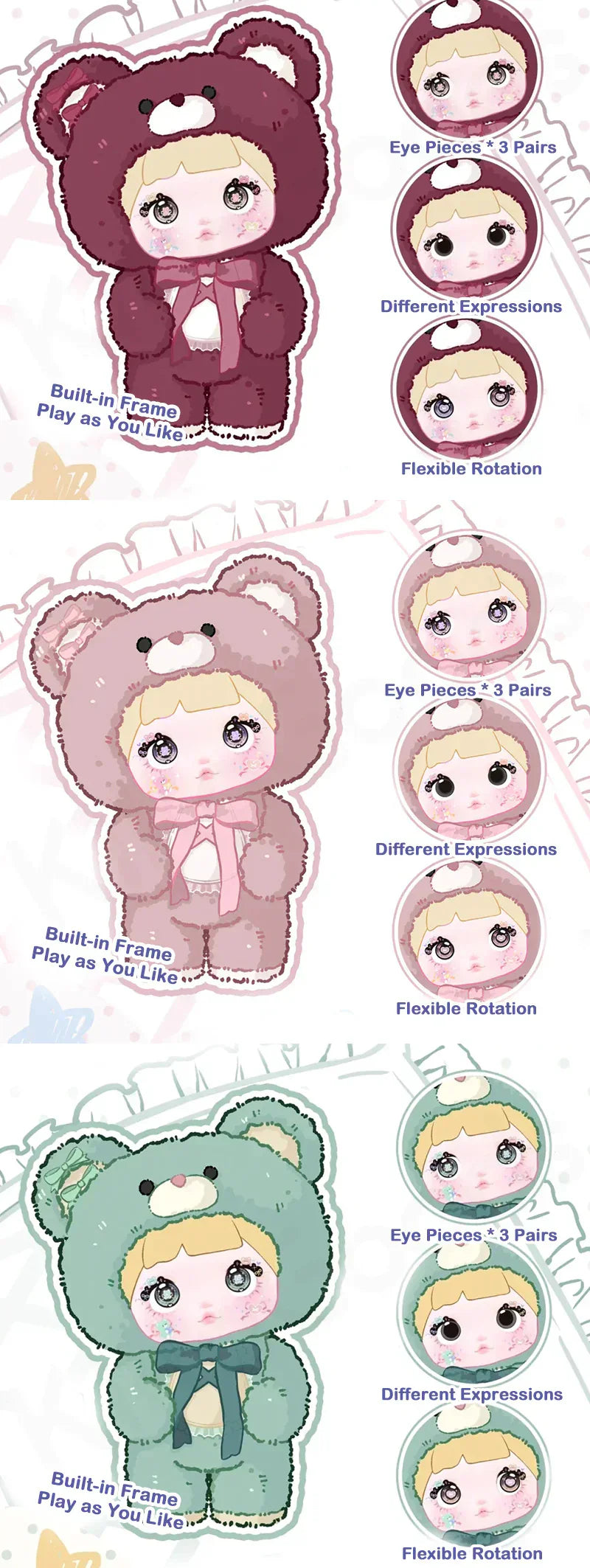 NOMMI 400% - Good Night Bear Plush Series